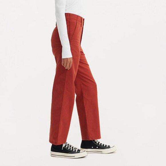 Women's Levi's Surplus Straight Jeans, Size: W26/L27(US 2) Burnt Henna Twill - Picture 2 of 9